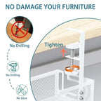 2Pack Under Desk Cable Management Tray, No Drill Mesh Desk Cable Tray - color: 2Pack-White (15.3''+15.7'')