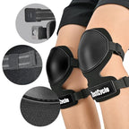 Tactical Knee Pads for Work, Hunting, Construction, Gardening, Paintball w/Foam Padding, Hard Shell & Adjustable Straps (Black) - color: Black