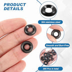Yaocom 295 Pcs Stainless Steel Countersunk Cup Washers Black Finish - color: Black