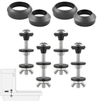 4 Pcs Universal Toilet Tank to Bowl Gaskets Kit, Stainless Steel Toilet Tank Bolts & 2 Kind Gasket, Fits 2-Inch and 3-Inch Seals for Toilets Mounting Repair and Flush Valve Opening - size: Bolts & Gasket