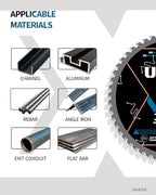 5-3/8-Inch 30-Tooth Circular Saw Blade, 20 mm Arbor, Ferrous Metal, Steel Cutting Blade, Carbide Tip, Thin Kerf, for Channel, EMT Conduit, Angle Iron, Threaded Rod, Flat Bar, 2 Pack - size: 5-3/8'', 0.79'' Arbor, 30T, 2pc