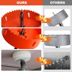 6-1/4+4-1/4 inch Hole Saw for Recessed Lights with Dust Bowl Catcher, 2pcs - size: 6-1/4+4-1/4 inch