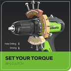 Greenworks 24V MAX Cordless Brushless Drill & Impact Driver Combo Kit, Electric Drill Set, High Torque, Lightweight, Professional Grade, Includes 2x 2.0Ah Batteries, Charger, and Storage Bag - size: 2PCS Combo Kits