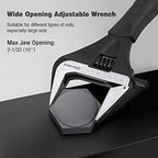 DURATECH 10-Inch Wide Jaw Adjustable Wrench - color: Black, size: 10-Inch