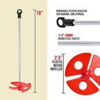 TCP Global Paint Mixer Attachment (Set of 2) - 10" Drill Paddle Mixer