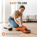 Floor Gap Fixer Tool Heavy Duty Repair Kit 45° Striking Surface Dual Suction Cup with Rubber Mallet for Laminate Vinyl SPC Flooring