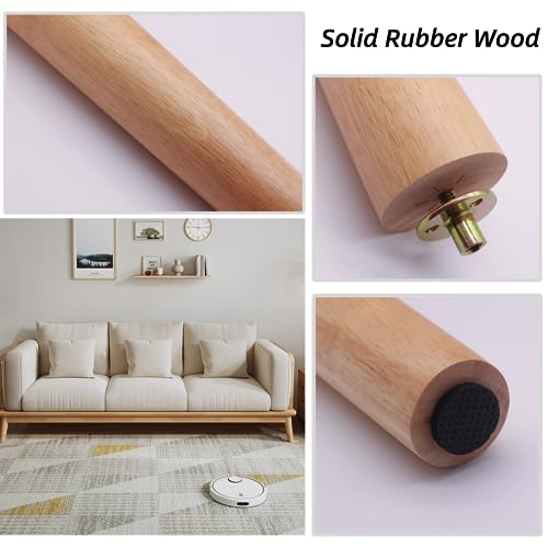 Solid Wood Replacement Furniture Sofa Couch Legs 6 inch Heavy Duty Set of 4 - color: Slant- Set of 4, size: 6"