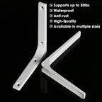 SAYAYO Wall Shelf Bracket White, 6 X 5 Inch Heavy Duty L Bracket for Wood - color: White, size: 6 x 5 Inch (4 PCS)