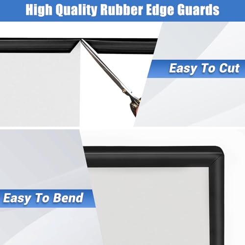 Rubber Edge Trim, Self-Adhesive U Shaped Edge Protector for Plywood, Cabinet, 1-5/8" Wood Edge Banding, Flexible Furniture Repair, EPDM Material, Fit 1-5/8"(41mm), Length 10Ft, Black - size: Fit 1-5/8"- L10'