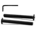 M6 x 100mm Flat Head Hex Socket Cap Screws Furniture Bolts, Stainless Steel 18-8 (304), Black Oxide, Countersunk Connector Screw, Full Thread, 20 PCS (with Hex Spanner) - size: M6 x 100mm