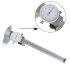 0-6 inch Dial Caliper Measuring Tool Imperial Stainless Steel 4-Way Dial Caliper 0.001" Shockproof with Plastic Case