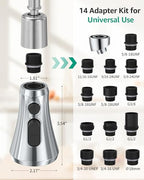 Mbillion Universal Polished Chrome Kitchen Faucet Head Replacement - color: Polished Chrome