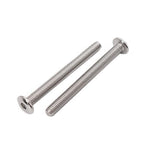 cSeao 10pcs 1/4"-20 x 2 Flat Head Allen Head Joint Conecting Bolts Socket Cap Screws for Furniture Table 304 Stainless Steel - size: 1/4"-20 x 2" 10pcs