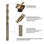 7/32 Inch Cobalt Drill Bits 10Pcs - HPHOPE M35 HSS Metal Twist Drill Bits Set, Jobber Drill Bits Length and Straight Shank, Suitable for Drilling in Hard Metal, Stainless Steel, Cast Iron - size: 7/32-inch, 10Pcs