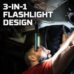NEBO Big Larry 3 Work Light, 600 Lumen Flashlight & COB Task Light - color: Black, size: 600 Lumen