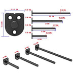 8 Inch Heavy Duty Floating Shelf Brackets 8 Pack, 1/4" Thick Solid Steel Hidden Blind Support, Fits Wood Studs, Holds 200 lbs, Invisible Hardware DIY Kit for Custom Shelving, Black - size: 8 Inch, style: Black 8 Pack