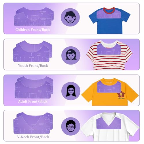 QUKLOGEN Sublimation Shirts Tool Kits with Portable mat for Ironing - color: Purple C