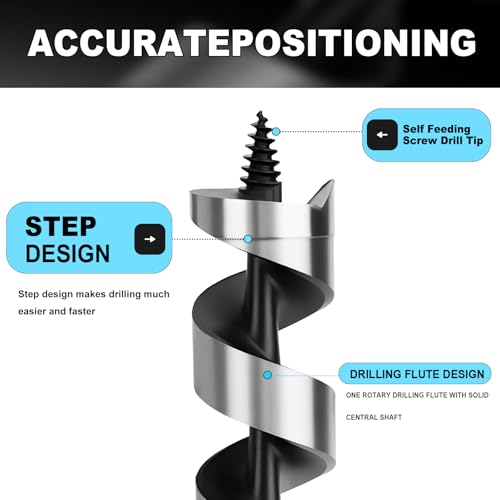 1-1/4" X 39.37" Auger Bit for Wood, 32x1000mm Extra Long Auger Drill Bit - size: 1-1/4" (32mm)diameter, style: 39.37 inch / 1000mm Length