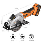 Circular Saw,4-1/2" Mini Circular Saw Cordless with 5PCS 4-1/2 Saw Blades