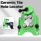 QTG Drill Hole Locator Jig, 20-83mm Adjustable Centering Guide with Vacuum Suction Base & Roller Wheels for Ceramic, Tile, Glass, Marble – Precision Drilling Template for DIY and Tile Work