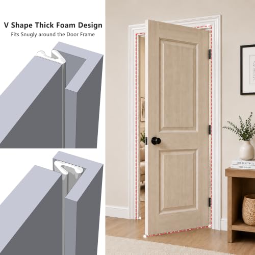 9.8 Ft V Shape Weather Stripping Door Seal Window Insulation Strip - size: 1 Pack*9.8 Ft