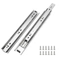LONTAN 1 Pair Side Mount Drawer Slides 24 Inch Heavy Duty Cabinet Rails - color: Silver, size: 24 Inch - Drawer Slide