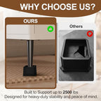 Wooden Bed Risers 3 Inch Heavy Duty, Support 2500 lbs, Black - color: Black, size: 3"H(Inner 2"H)