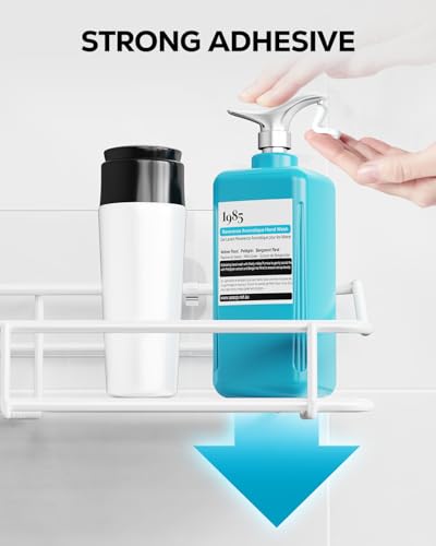Nieifi Shower Caddy Adhesive, Shower Shelves, Shampoo Holder for Bathroom - color: White, size: 2 Pack