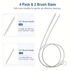 40-Inch 4-Pack Extra Long Pipe Cleaner Brushes for Straws & Kegerator Tubes
