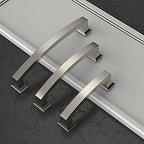 Asidrama 10 Pack 4 Inch(102mm) Hole Centers Kitchen Cabinet Handles, Brushed Satin Nickel Cabinet Pulls Kitchen Cabinet Hardware for Cupboard Drawer Pulls - color: Brushed Satin Nickel, size: 4" Hole Center, style: 10 Pack