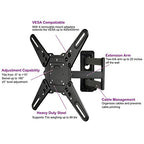 VideoSecu ML531BE2 TV Wall Mount kit with Free Magnetic Stud Finder and HDMI Cable for Most 26-55 TV and New LED UHD TV up to 60 inch 400x400 Full Motion with 20 inch Articulating Arm WT8 (Pack of 2) - size: 25"-55" (Pack of 2)