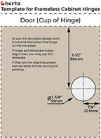 Berta 40-Pack Inset Frameless Soft Close Hinges – 110° 3D Adjustable, Clip-On Concealed European Hinges with Screws for Kitchen, Bathroom, Closet Cabinets – Ideal for Modern Cabinets - size: 40 Pieces
