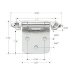 Ravinte Polished Chrome Cabinet Hinges 1/2 Inch Overlay, 60 Pack (30 Pairs) - color: Polished Chrome