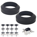 Universal Toilet Tank to Bowl Gasket Repair Kit, 2 Pcs Gasket and 4 Sets 5/16 * 3.15 inch Stainless Steel Heavy Duty Rustproof Bolt Hardware Kits,Fits 3-Inch 3.5-Inch Flush Valve Opening. - style: 2Pcs 3 inch Gasket with 4 Sets Stainless Steel Bolt Kit