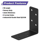 20Pcs Corner Braces,3x3x1.5 Black L Brackets,Right Angle Bracket - size: 3X3X1.5''