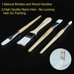 Paint Brushes Set of 24 Pieces with Canvas Brush Case