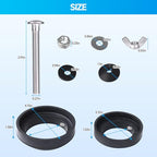 Toilet Tank to Bowl Bolt & Gasket Kit, 304 Stainless Steel Bolts, High-Density Foam Rubber Gasket, Compatible with 2-Inch and 3-Inch Seals, Easy Installation for Leak and Loose Connection Repairs - style: Universal Gasket Kit with 2 Sets Bolts