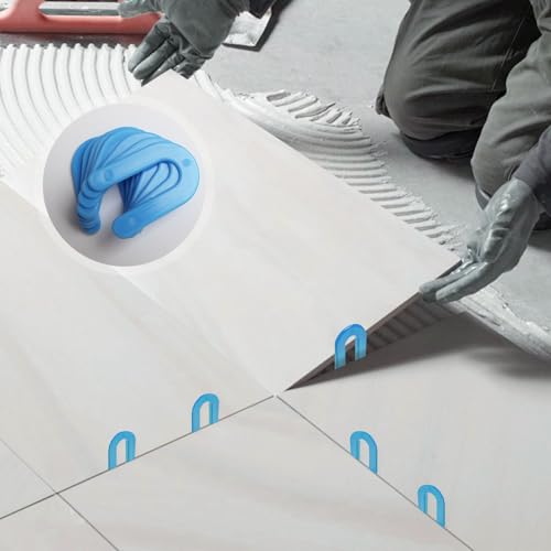 1000 Horseshoe Tile Spacers, 1/16-Inch U-Shaped Plastic Spacers for Tile Leveling System Floor Wall Tile Installation - size: 1/16"-1000 Pcs