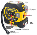 The 3-in-1 almighty laser measuring tools ruler,16Ft Ruler 131Ft Laser - color: Yellow, size: Laser 135 ft