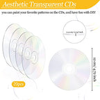 Konohan 20 Pieces Blank Cds for Decoration Clear Aesthetic Blank Cd