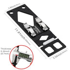 Track Saw Guide Rail Square CNC-Machined Track Saw Square Guide with Edge Support, 90° Right Angle Cutting Tool Compatible with Festool and Makita Compact Parallel Guide System Accessory - color: Black