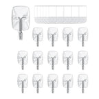 MOVELYST Clear Wall Hooks for Hanging, 15 Hooks+30 Strips, Value Pack (S) - size: Small, style: Clear-15+30
