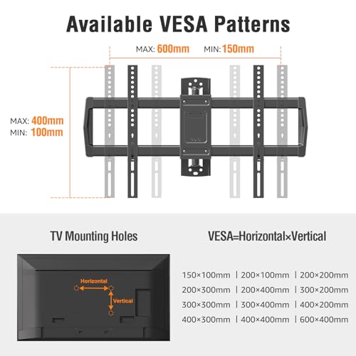 30" Long Arm TV Wall Mount for 42-75 Inch TVs, Full Motion Swivel and Tilt - size: TV 42-75". Arm 30"
