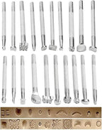 KIDENEI 36 PCS Leather Craft Set with Leather Pyrography Pen, Leather Stamping Tools Leather Carving Set Include Wood Burning Kit, Stamp Punch Set and Adjustable Swivel Knife for Leather Crafting - color: 36 Pcs