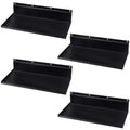 4 Pack 17×8 Inch Metal Slatwall Shelves, Black - style: 4 Pack Black