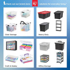 IRIS USA 6-Pack 13 Quart Storage Bins with Lids, Clear - color: Clear, size: 13 Qt, style: 6 Pack
