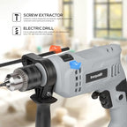 4.5A Hammer Drill Corded Impact Drill with 105Pcs Kit - style: Hammerdrill with 105pcs Accessories