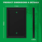 Matte Black Decorative Single Blank Light Switch Covers Wall Plate - size: 1 Blank 4 Pack