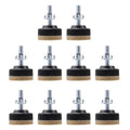 10pcs Felt Base Plastic Furniture Feet with M8x32mm Bolt Screw-on Chair Table Legs (Diameter 1.6-Inch) - size: 1.6"/41mm