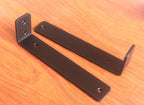 2 Pack - L 8" x H 2" x W1.5, 5mm Thick Black L Shelf Bracket, Iron Shelf Brackets, Metal Shelf Brackets, Floating Shelf, Shelf Supports with Screws - size: 8''x2'', style: Black 2 Pack